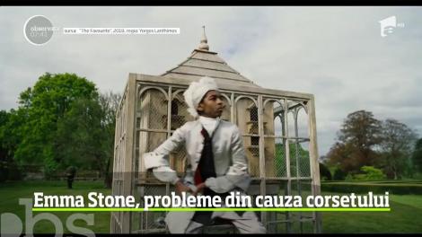 Emma Stone, probleme din cauza corsetului