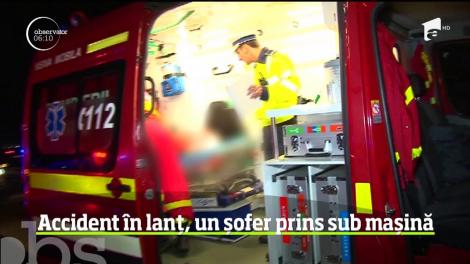 Un carambol a blocat Autostrada București-Pitești