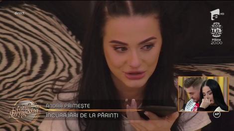 Andra, compleșită de emoții! Concurenta primește încurajări de la tatăl ei: "Sunt foarte mândru de tine"