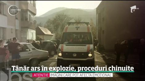 Tânăr ars în explozia din Piatra Neamţ, proceduri chinuite de transfer într-un spital din străinătate