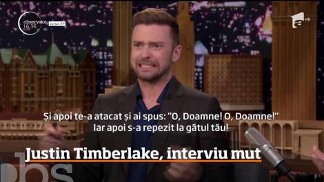 Justin Timbarlake, interviu mut în emisiunea lui Jimmy Fallon