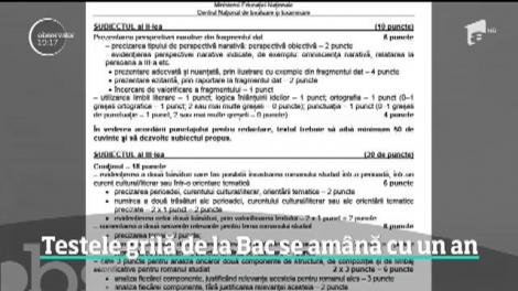 Testele grilă de la BAC se amână cu un an