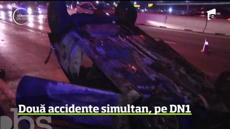Două accidente s-au produs aproape simultan, pe DN 1