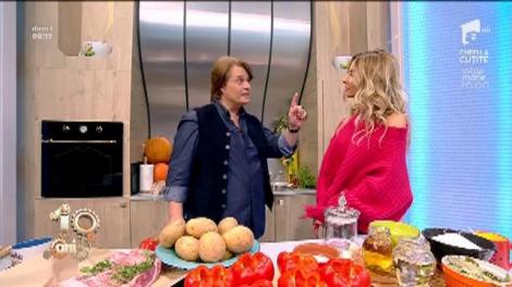 Reţeta zilei! Vlăduţ prepară "Gogoșari caramelizați cu coaste la cuptor"