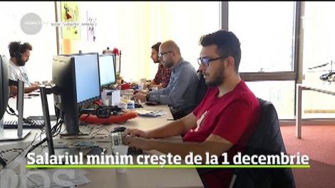 Salariul minim pe economie va fi majorat de la 1 decembrie și va fi diferențiat în funcție de studii şi de vechime