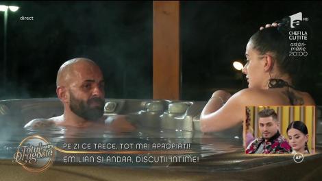 Burlacul Emilian Ciocănel și Andra, moment de răsfăț în jacuzzi