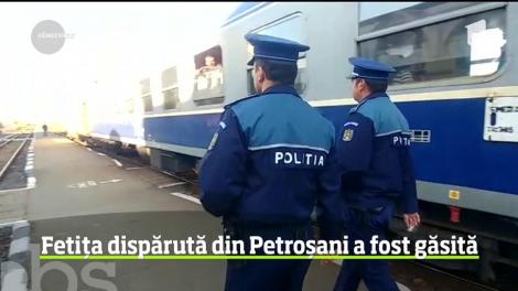 Fetița dispărută din Petroșani a fost găsită