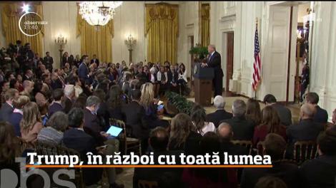 Conferinţa de presă post-alegeri a lui Donald Trump s-a transformat într-un război cu mass-media!