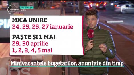Câte minivacanţe ar putea avea bugetarii în 2019. Câte zile libere mai avem în 2018