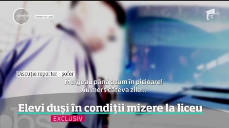 Elevi din Botoșani, duși în condiții mizere la liceu