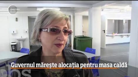 Guvernul mărește alocația pentru programul ”Masa caldă” la zece lei