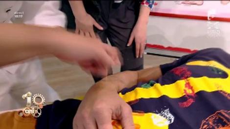 Cum combatem durerile de spate cu ajutorul acupuncturii. Dani Oțil, înțepat, în direct, la Neatza!