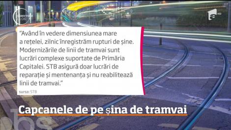 Şinele de tramvai sunt o adevărată capcană pentru şoferi!