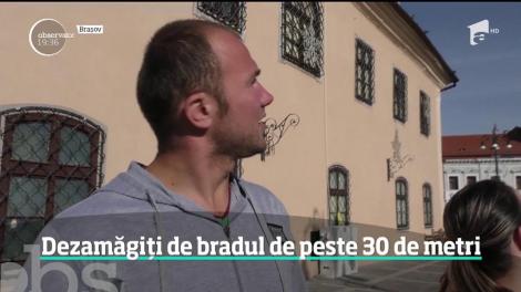 Brașovenii, dezamăgiți de bradul de Crăciun de peste 30 de metri