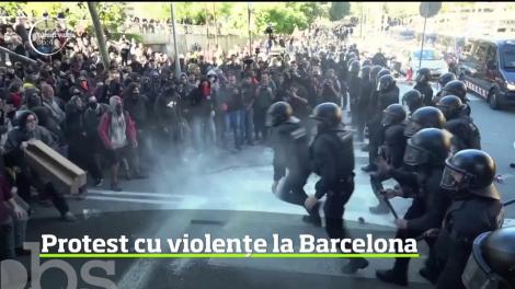Protest cu violenţe în Barcelona