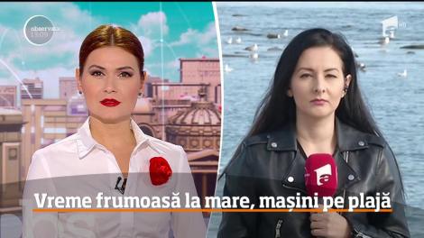 Atraşi de vremea frumoasă de la malul mării, mai mulţi şoferi au intrat cu maşinile pe plajă, deşi acest lucru se pedepseşte cu amendă