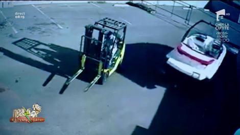 Smiley News. De neimaginat! Ce se întâmplă când ”Dorel” mută barca cu un motostivuitor