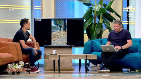 Smiley News. ”Dorel” mută frunzele cu o motocoasă! S-a întâmplat în Iași