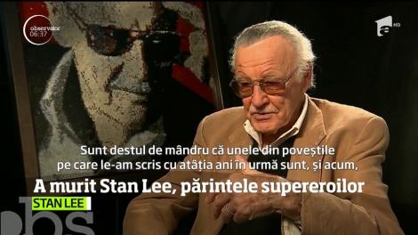 Unul din cei mai iubiţi autori de benzi desenate, legendarul Stan Lee, a murit la vârsta de 95 de ani