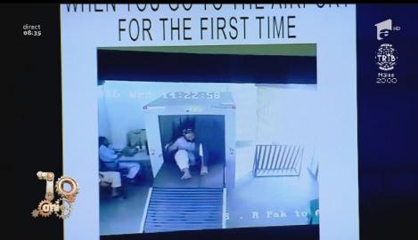 Smiley News. Pentru prima dată în aeroport. Ce a făcut un turist  la controlul de securitate