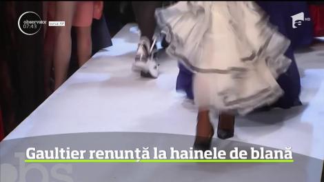 Jean Paul Gaultier renunţă la hainele de blană naturală