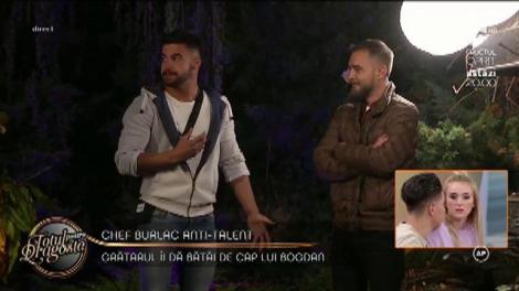 Criză de râs pentru concurente! Burlacul Bogdan a fost pedepsit