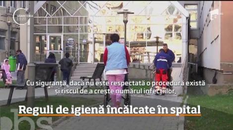 Situaţie scandaloasă în spitalul judeţean Braşov. Angajaţii nu respectă normele minime de igienă