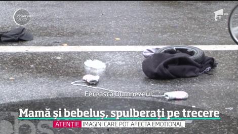 O mamă a murit şi fetiţa ei este în comă, după ce un şofer le-a spulberat cu viteză pe o trecere de pietoni din Suceava