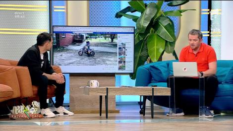 Smiley News. Antenție, șoferi! Fetița motociclistă, senzații tari printre copaci