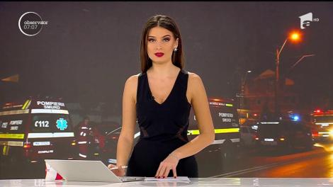 Incendiu puternic într-un bloc din capitală. Două apartamente au ars, iar o bătrână şi fiica sa au ajuns la spital