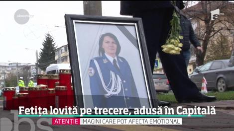 Fetiţa a cărei mamă a fost ucisă pe o trecere de pietoni din Suceava, transferată la un spital din Capitală