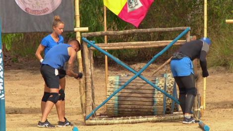 "Mergi pe butoaie" - jocul de la proba de nominalizare! Cameleonii au terminat pe ultimul loc şi vor trimite un om la duel!