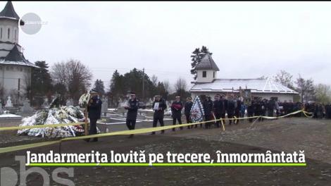 Jandarmeriţa din Suceava, care a murit lovită pe trecerea de pietoni, a fost condusă pe ultimul drum