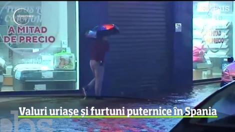 Insulele Canare şi alte regiuni ale Spaniei s-au confruntat cu puternice furtuni, însoţite de ploi abundente şi descărcări electrice