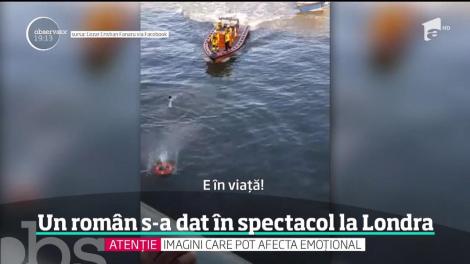Un român a şocat Londra! Bărbatul s-a aruncat în Tamisa, după ce a protestat, din vârful unui stâlp de iluminat de pe Westminter Bridge
