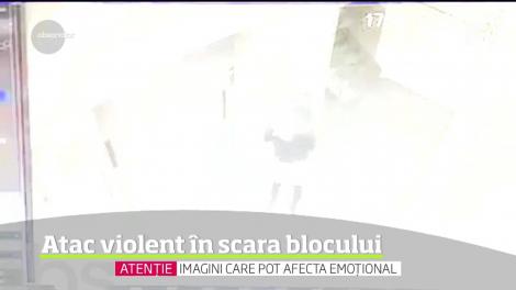 Scene şocante au fost suprinse de camerele de supraveghere ale unui bloc din Alba-Iulia