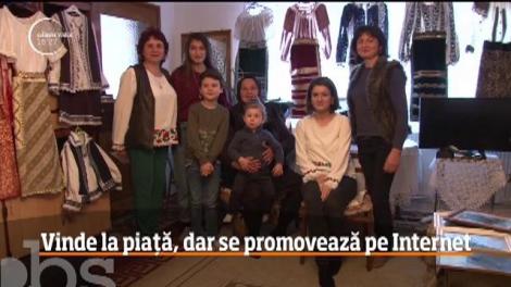 O bunicuţă din Dâmboviţa, care vinde la piaţă, îşi face promovare pe Internet