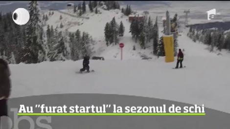 Iubitorii sporturilor de iarnă par să nu mai aibă pic de răbdare, încurajaţi de iarna timpurie