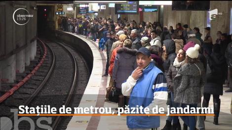 Staţiile de metrou, din Capitală, vor fi păzite de jandarmi