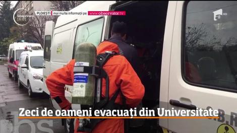 50 de oameni au fost evacuaţi de urgenţă, din clădirea Universităţii de Petrol şi Gaze din Ploieşti