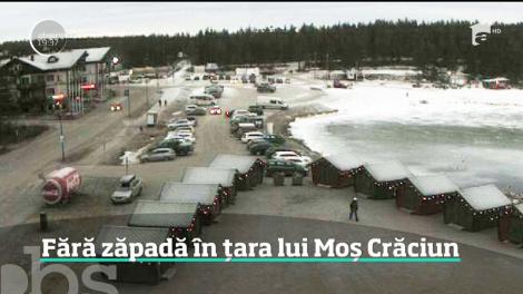 Laponia, țara lui Moș Crăciun, a rămas fără zăpadă