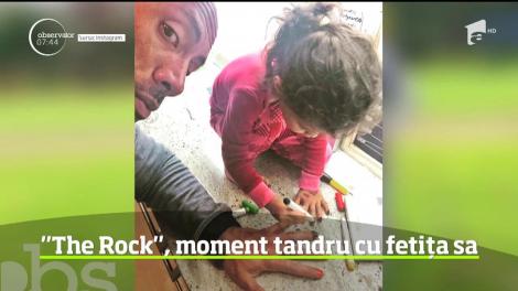 "The Rock", moment tandru cu fetița sa