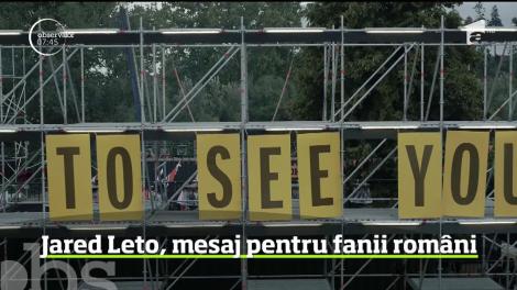 Solistul Jared Leto, mesaj pentru fanii români