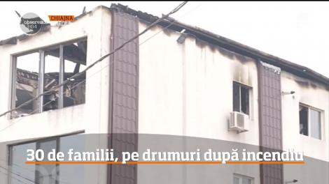 30 de familii, pe drumuri după incendiul din Chiajna
