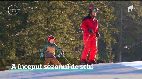A început sezonul de schi. Pârtia din staţiunea Azuga, deschisă turiștilor