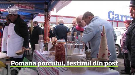 Festival de pomana porcului în Oradea, în plin post al Crăciunului