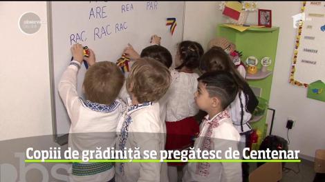 Copiii de la o grădiniță din Târgu Jiu se pregătesc de Centenar