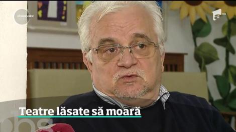 Săli de spectacol care arată dezastruos şi cabine ale actorilor în care plouă