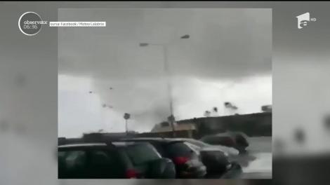 Tornade impresionante s-au format în sudul Italiei, în provincia Calabria, după furtuni puternice