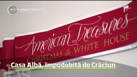 Casa Albă este gata să întâmpine sărbătorile de iarnă... cu brazi sângerii. Prima Doamnă a Statelor Unite, ironizată pentru decorațiunile alese  - VIDEO, FOTO
